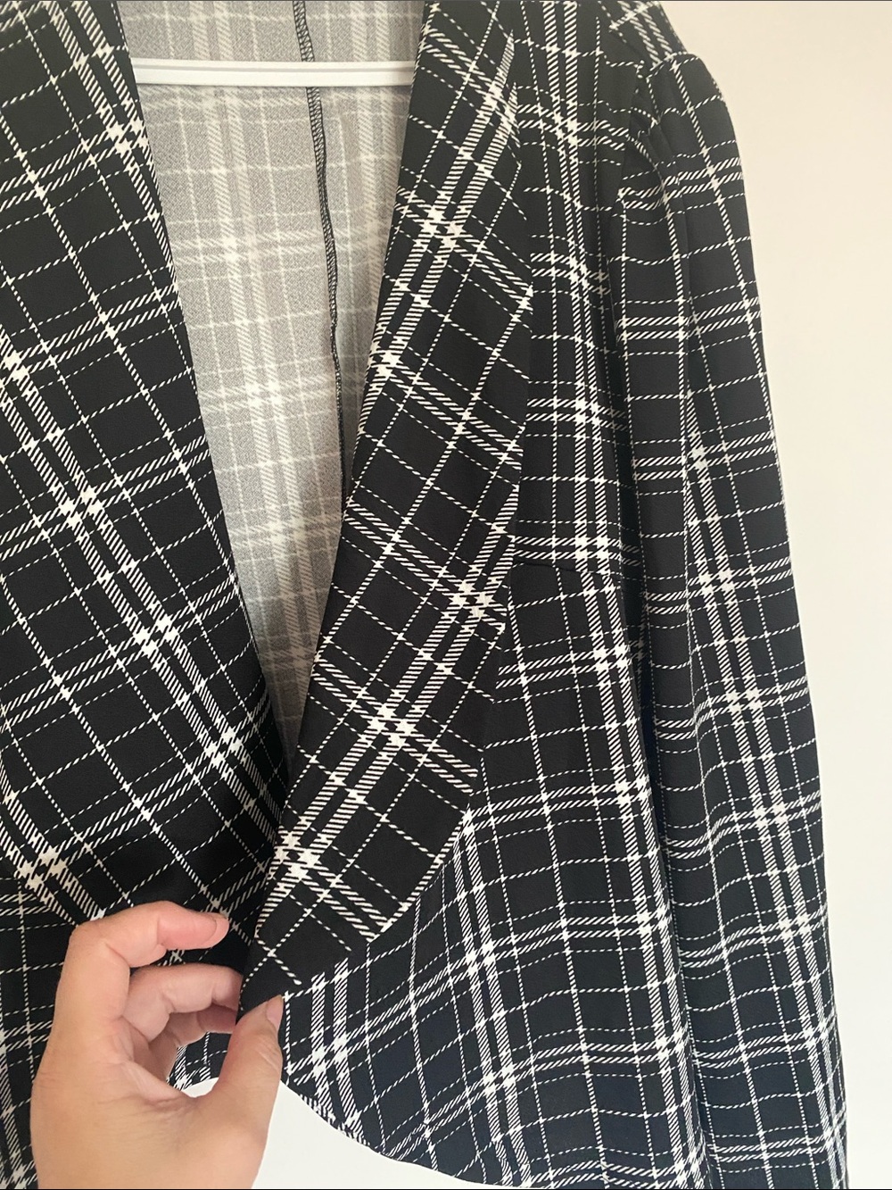 NWOT🌈 SHEIN Curve Plaid Open-Front Women's Blazer - Picture 6 of 8